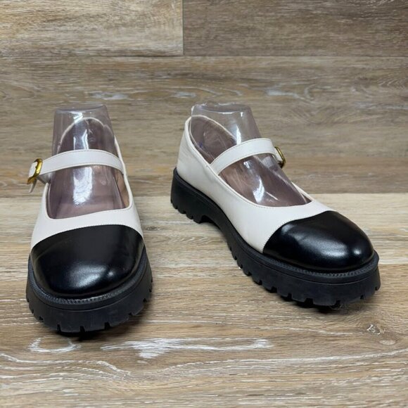 Taomengsi White/Black Cap Toe Mary Janes Women's See picture for Sizing - Picture 7 of 7
